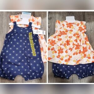 Carter's Flower One Piece & Dress Set of 2